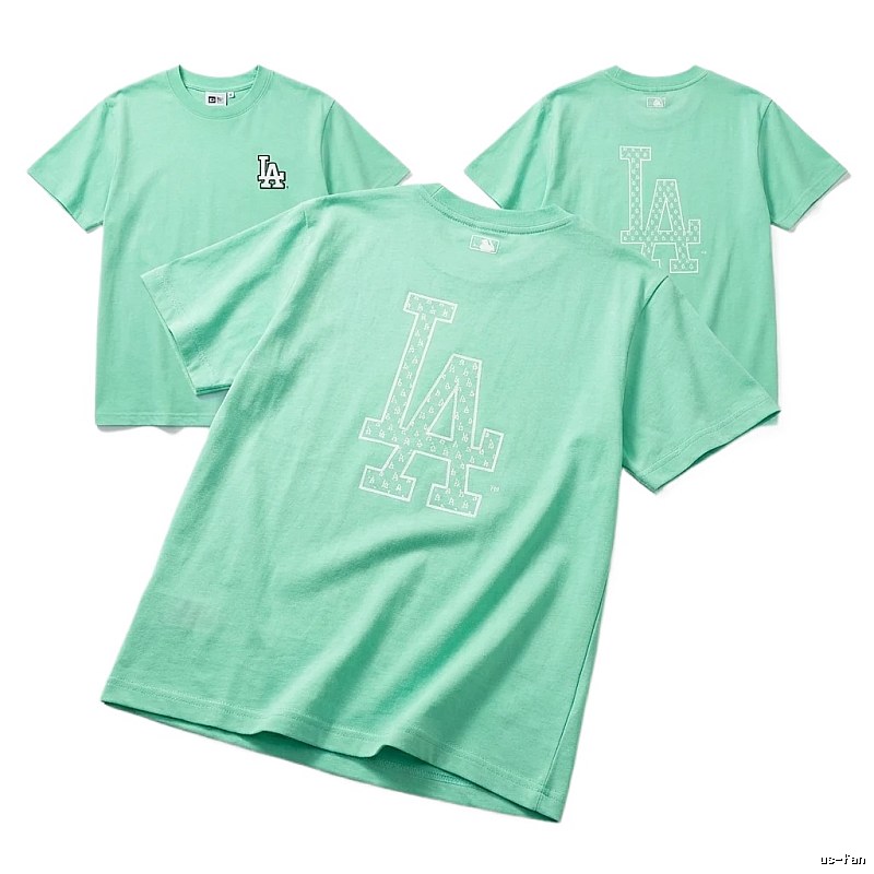 MLB LA series fresh style green T-shirt