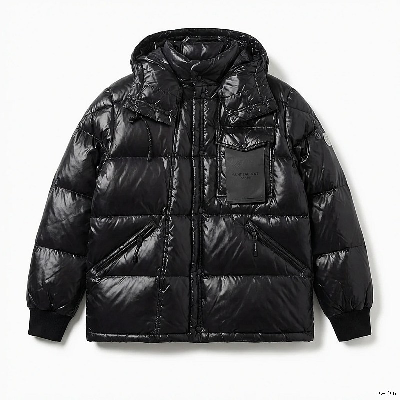 Moncler black trendy and cool down jacket
