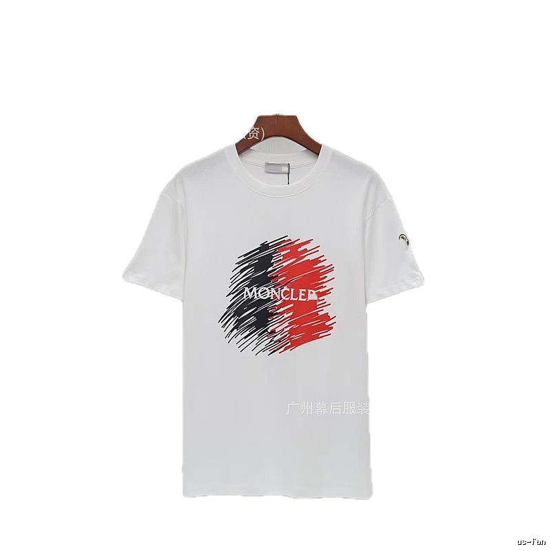 Moncler Graffiti Casual Style White Short-sleeve T-shirt