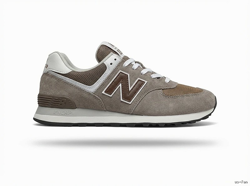 New Balance retro-style grey-brown athletic shoes