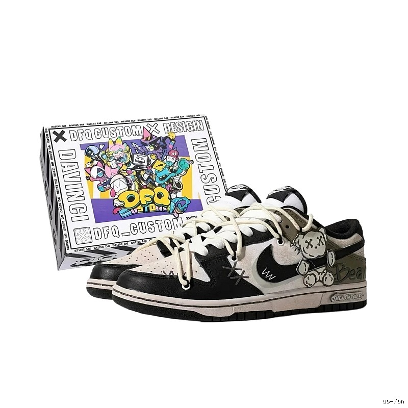 Nike Trendy Black and White Retro Board Shoes