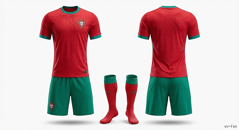 Portugal team's home jersey for the 26th - 27th season (red)