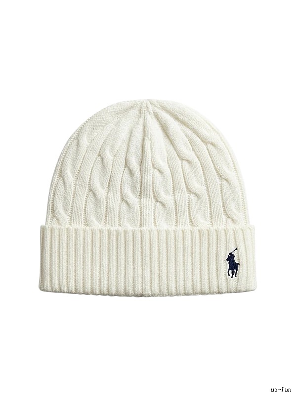 Ralph Lauren Polo White Knitted Hat