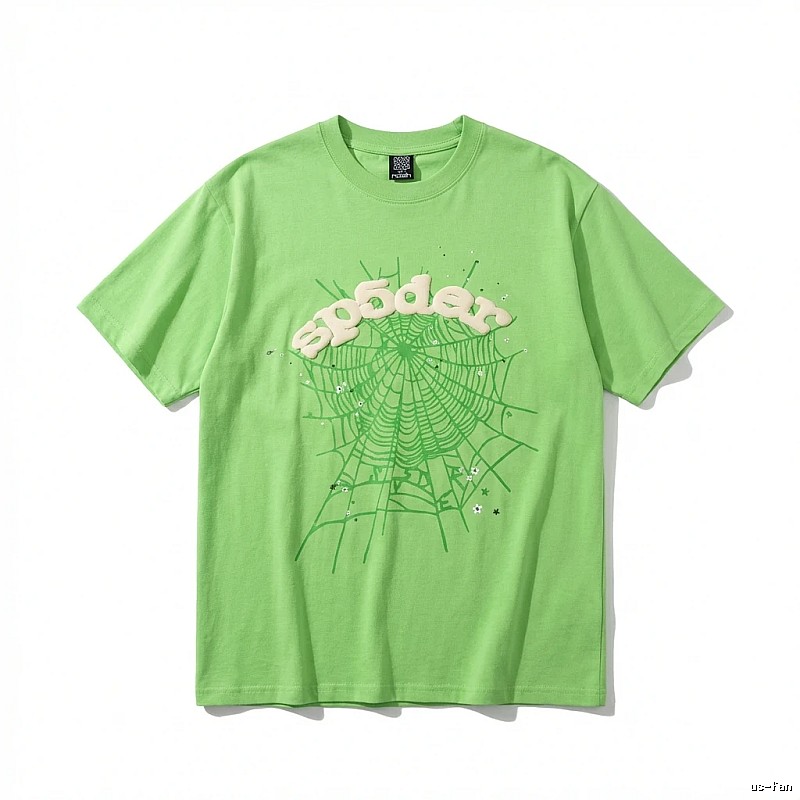 Sp5der Cobweb Style Green T-shirt