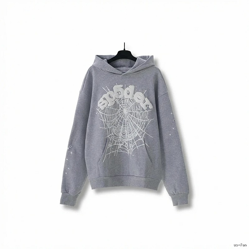Sp5der Spider Web Print Grey Sweatshirt