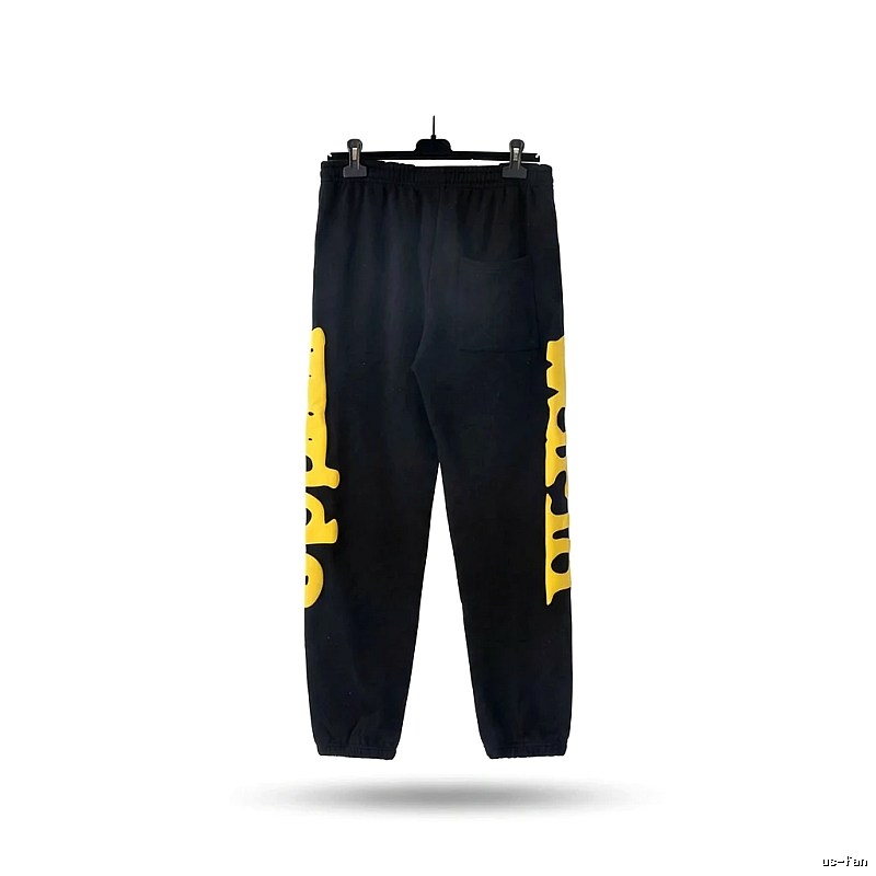 Sp5der trendy and cool black and yellow sweatpants
