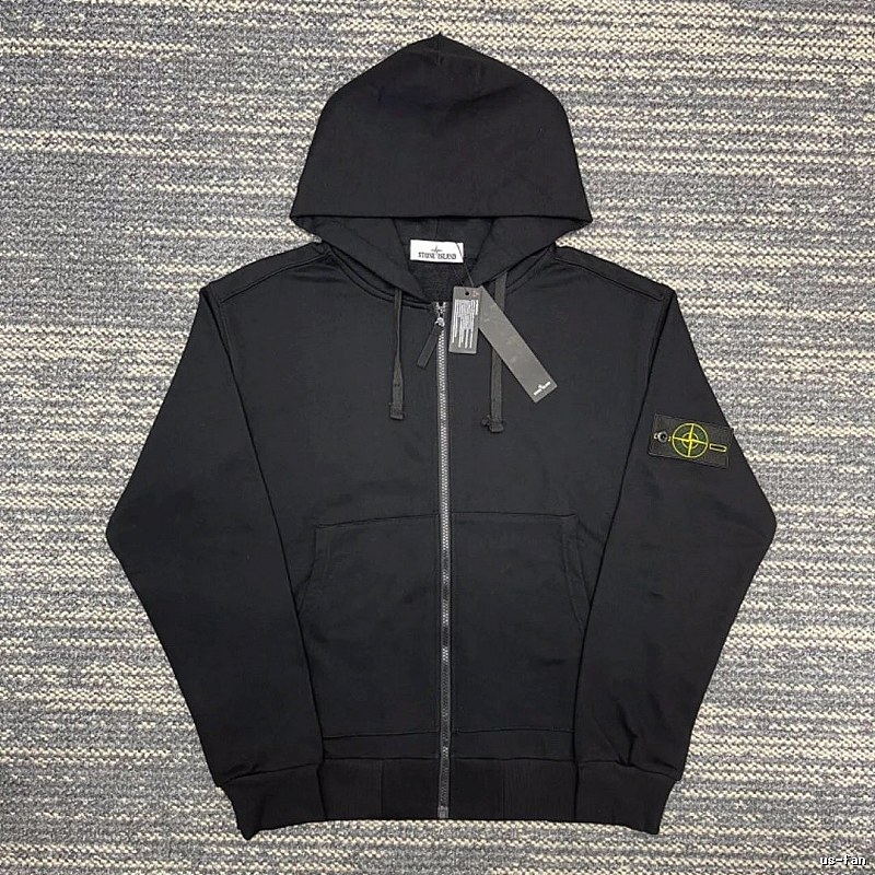 Stone Island Black Zip Hoodie Daily Styling