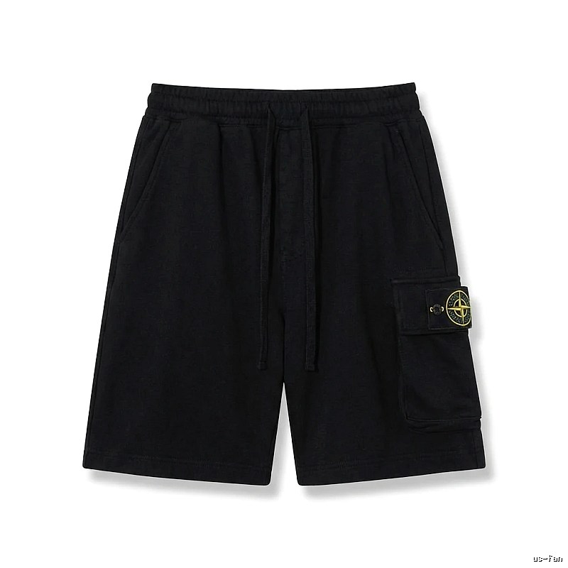 Stone Island work - style black shorts