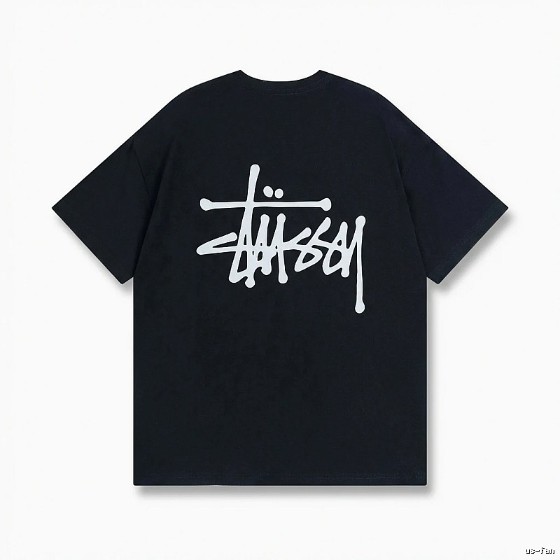 Stussy basic street style black T-shirt