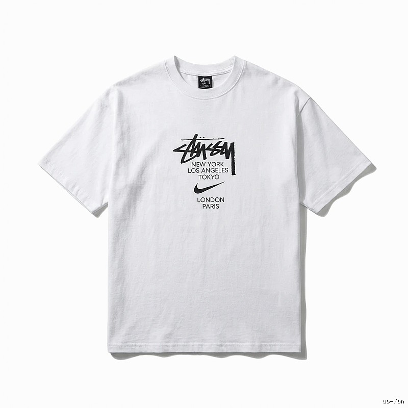 Stussy Co-branded Simple Style White T-shirt