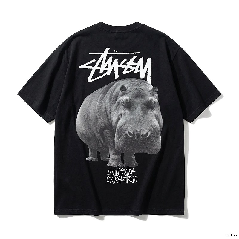 Stussy Hippo Print Black T-shirt