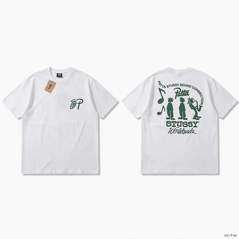 Stussy Music Print White T-shirt