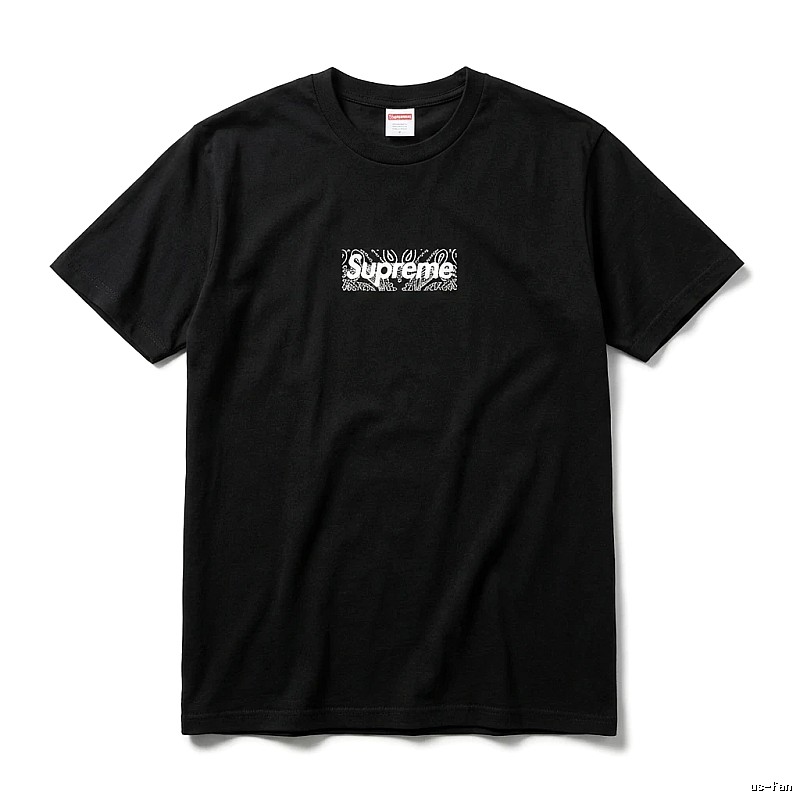 Supreme - printed trendy black T - shirt
