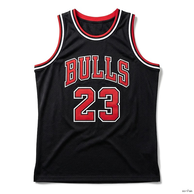 The classic sports style black jersey of the Michael Jordan.