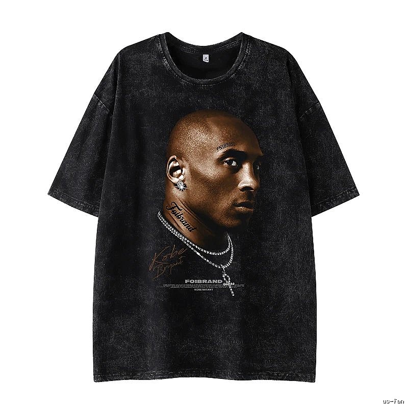 Tupac Resort Portrait graphic T-shirt Black Tupac Collage for Travel Looks