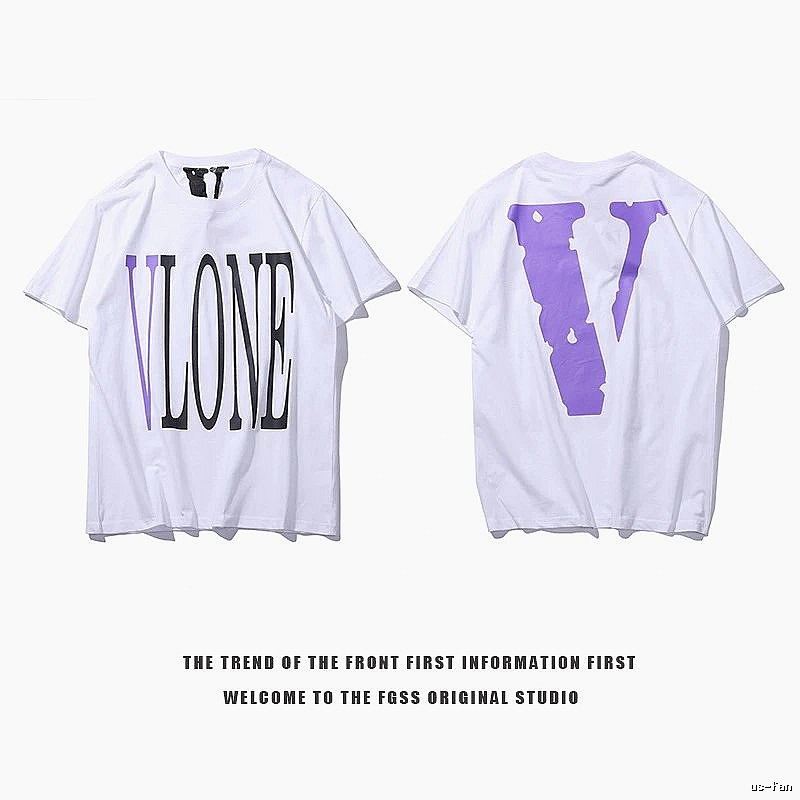 Vlone Compact Logo T-shirt Black Purple Vlone for Smart Casual Looks